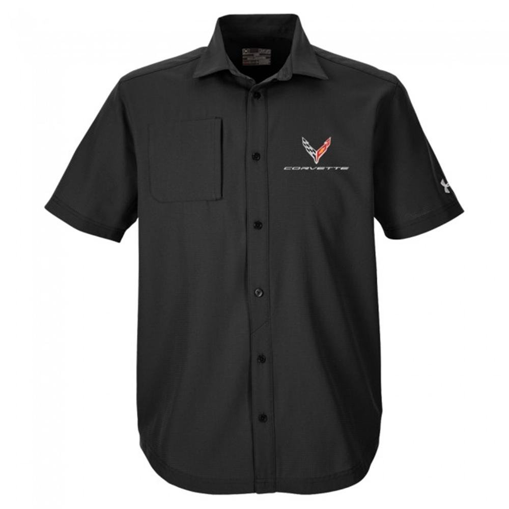 Corvette Next Generation Under Armour Button Down Shirt Black SR1 Performance