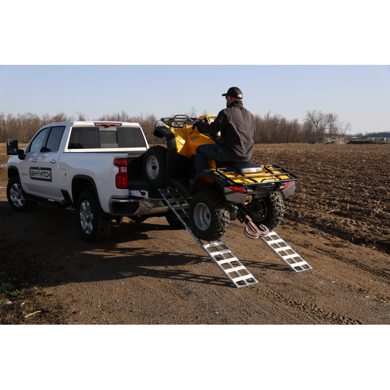 Gen-Y Lightweight 6.5ft Aluminum Loading Ramps 12in x 78in 600lb Capac ...