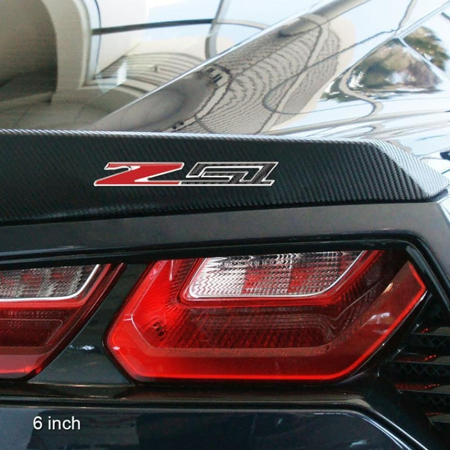 C7, C8 Corvette Z51 Badge/Emblem - Domed - Carbon Fiber Look w/Chrome ...