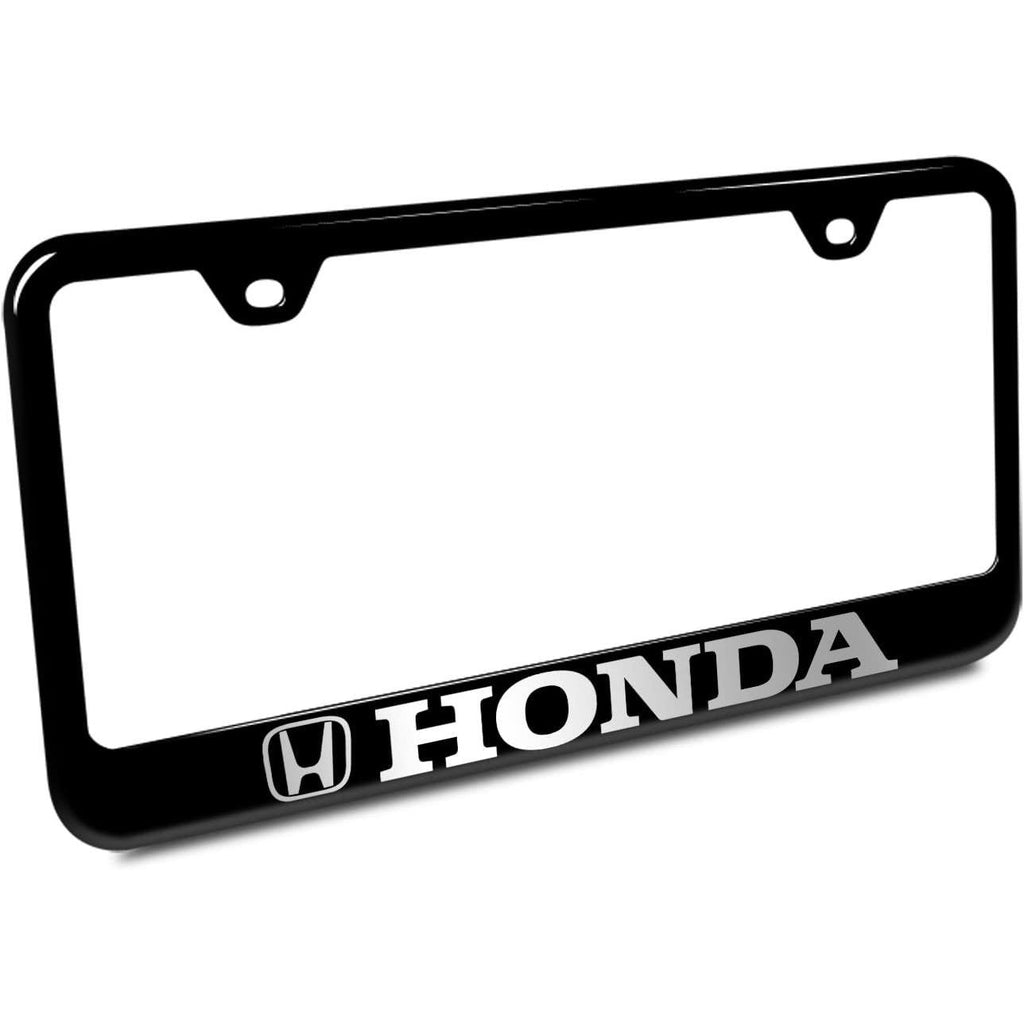 Honda License Plate Frame Black Stainless Steel SR1 Performance